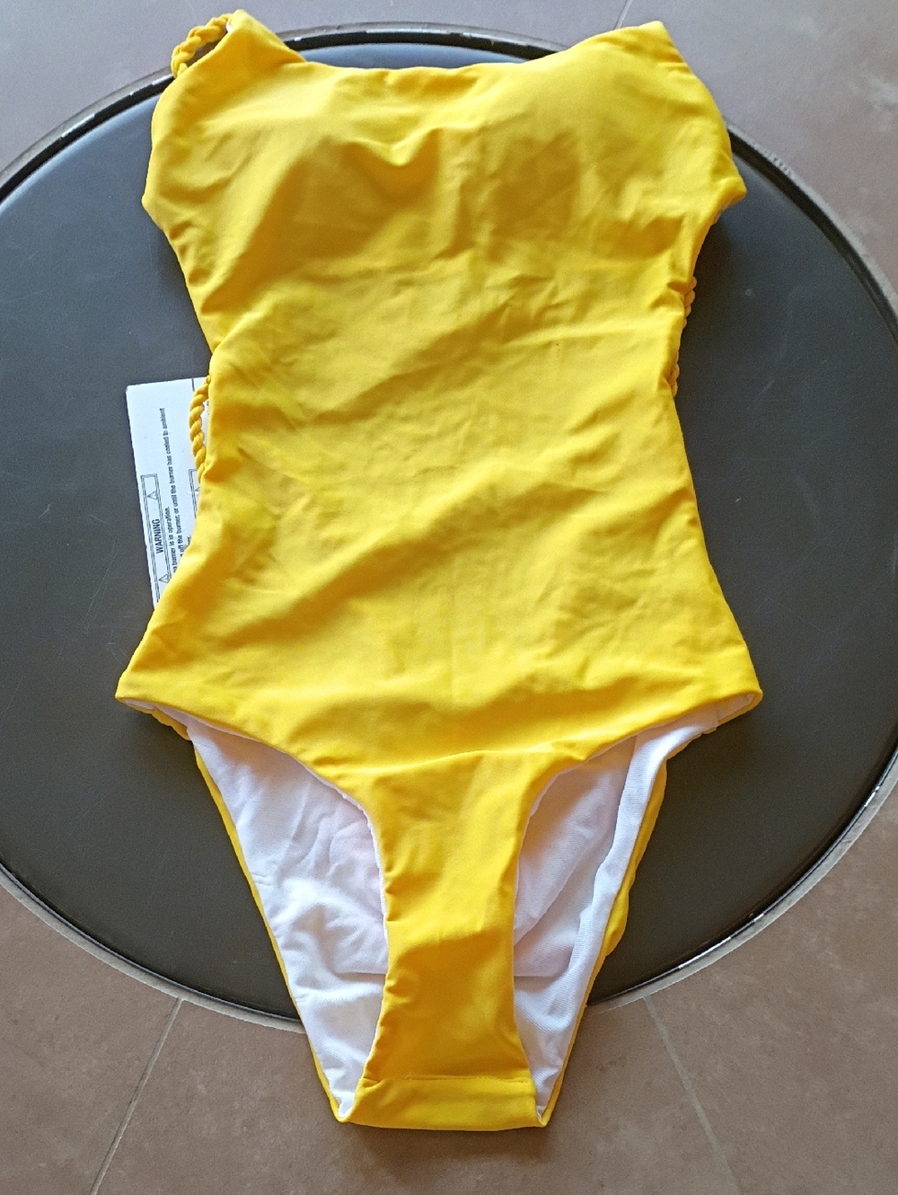 Bright Yellow One-Piece Swimsuit